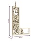 Wooden Filigree Hanging Letter L 12cm image number 4