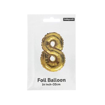 Gold Foil Number 8 Balloon image number 3