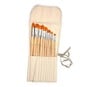 12 Nylon Paint Brushes in Canvas Holder image number 2