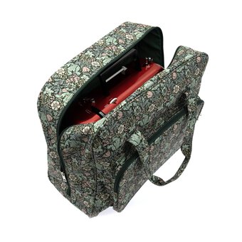 Floral Wood Block Sewing Machine Bag