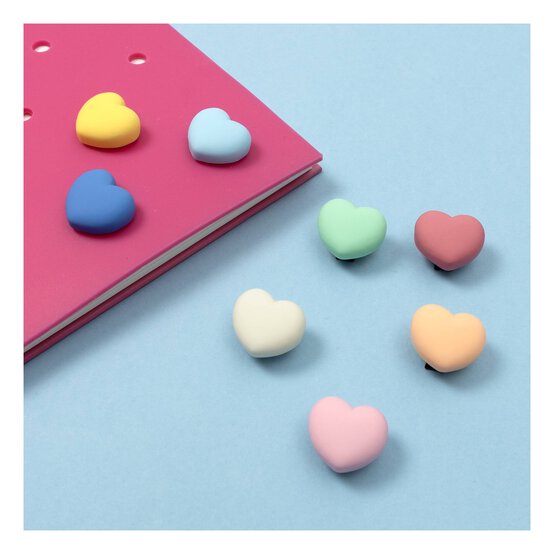 Heart Silicone Accessory Charms 6 Pack image number 2
