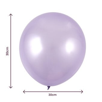Purple Pearlised Latex Balloons 8 Pack image number 2