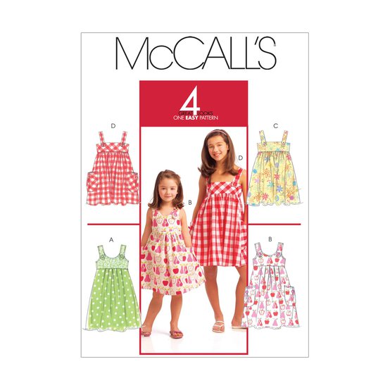 McCall's Children's Dresses Sewing Pattern M5613 (CHJ 7-14) image number 1