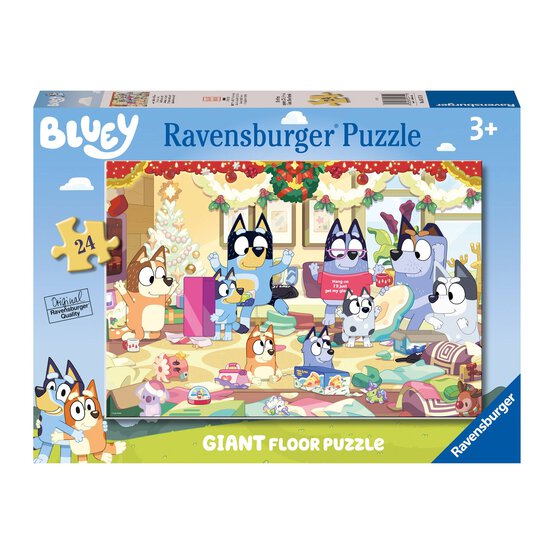 Ravensburger Bluey Christmas Giant Floor Puzzle 24 Pieces image number 1