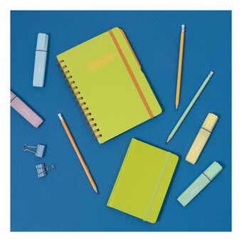 Green Lined Notebook A6 