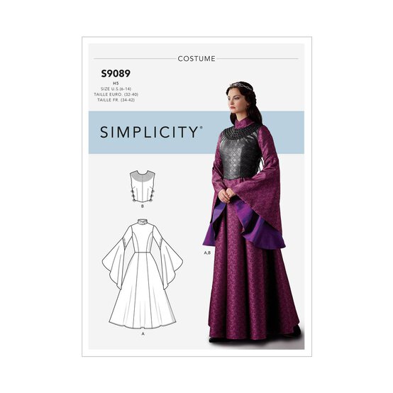 Simplicity Women’s Costume Sewing Pattern S9089 (14-22) image number 1