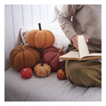 Brown Cotton Viscose Pumpkin 17cm