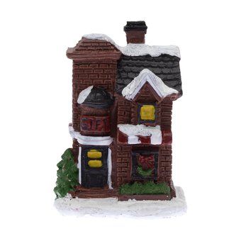 Red House Resin Decoration 7.5cm 