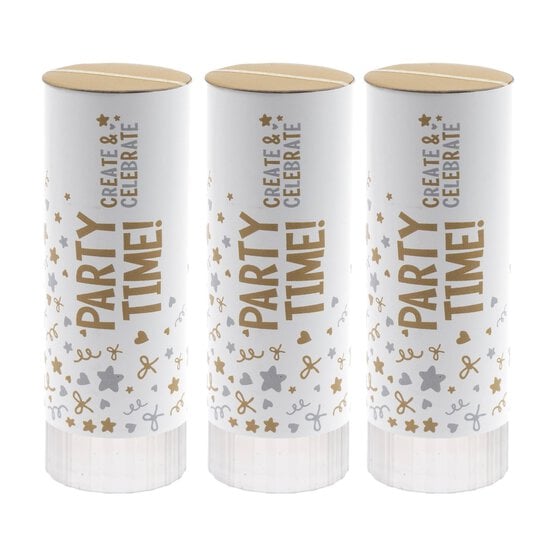 Create & Celebrate Confetti Cannons 3 Pack image number 3