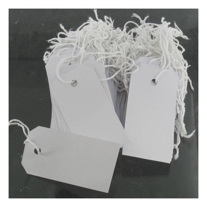 White Gift Tags 9cm 100 Pack image number 1