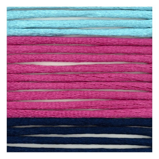 Blue and Purple Satin Cord 1m 3 Pack image number 3