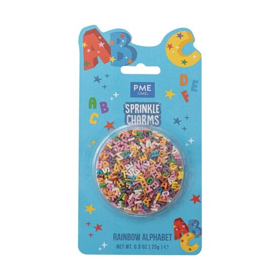 PME Rainbow Alphabet Sprinkle Charms 25g image number 1