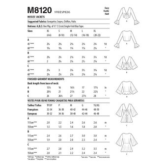 McCall&rsquo;s Bluebell Jacket Sewing Pattern M8120 (14-22)