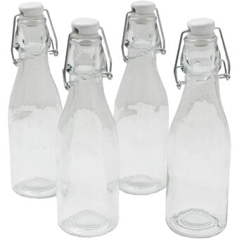 Swing Top Ceramic Lid Glass Bottles 250ml 4 Pack