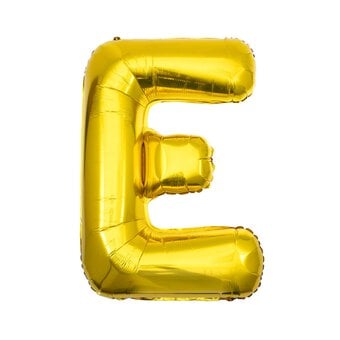 Extra Large Gold Foil Letter E Balloon