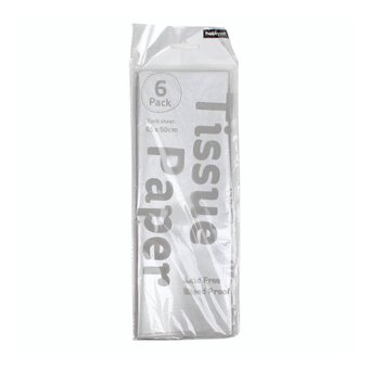 Silver Tissue Paper 65cm x 50cm 6 Pack