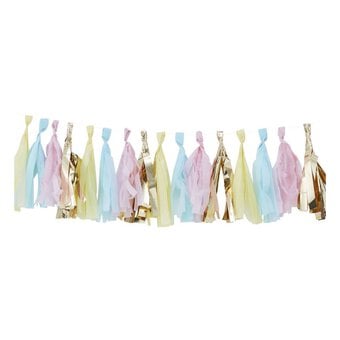 Ginger Ray Pastel and Gold Tassel Garland 2m