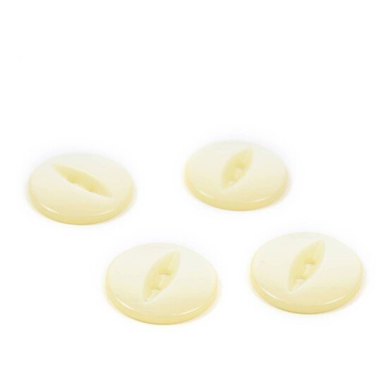 Hemline Cream Basic Fish Eye Button 4 Pack image number 1