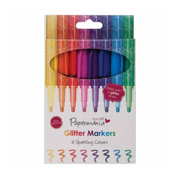 Papermania Glitter Pens 8 Pack image number 1