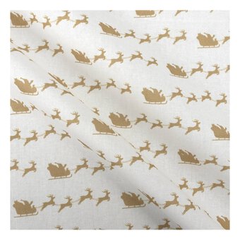 White and Gold Christmas Fat Quarters 5 Pack