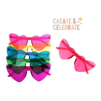Create & Celebrate Heart Party Glasses 6 Pack