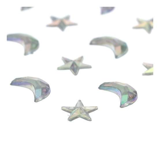 Moon and Star Adhesive Gems 25 Pack image number 3