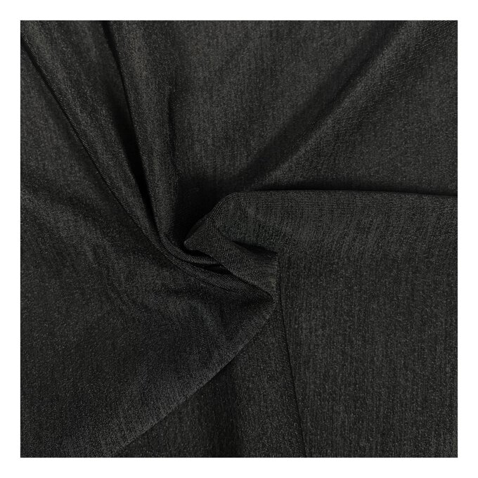 Black Stretch Slub Fabric by the Metre image number 1
