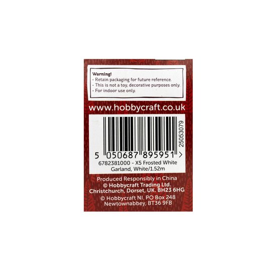 Frosted White Garland 1.5m image number 6