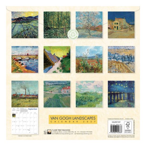 Van Gogh Landscapes Wall Calendar 2027 image number 4