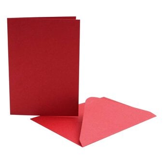 Red Cards and Envelopes A6 6 Pack