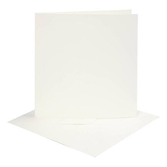 Off White Cards and Envelopes 6 x 6 Inches 4 Pack