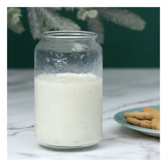 Snowflake Drinking Jar Glass