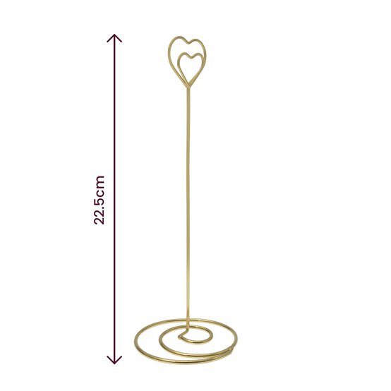 Gold Heart Table Number Stand image number 4