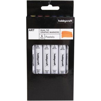 Pastel Dual Tip Graphic Markers 6 Pack image number 3