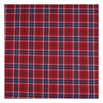 Red and Green Check Tartan Cotton Fabric by the Metre image number 2
