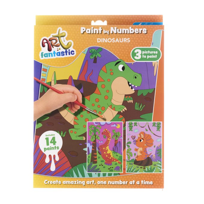 Dinosaurs 3-in-1 Paint by Numbers image number 1