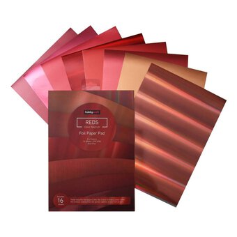 Red Foil Paper Pad A4 16 Sheets