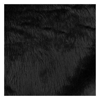 Black Fun Fur Fabric by the Metre