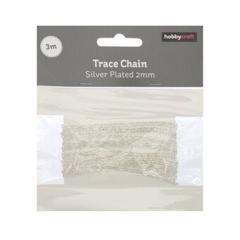 Silver Plated Trace Chain 3m