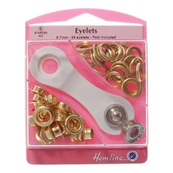 Eyelets Starter Kit Gold 8.7mm