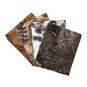 Grey and Brown Batik Cotton Fat Quarters 4 Pack image number 1