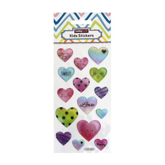Patterned Heart Stickers image number 3