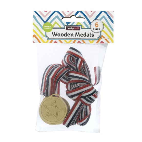 Wooden Medals 6 Pack image number 4
