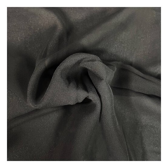 Black Crepe Georgette Fabric by the Metre image number 1