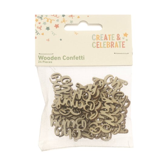 Create & Celebrate Oh Baby Wooden Confetti 24 Pack image number 4
