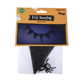 Black Felt Spider Bunting 1m