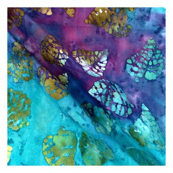 Blue, Purple and Green Batik Cotton Fat Quarters 4 Pack