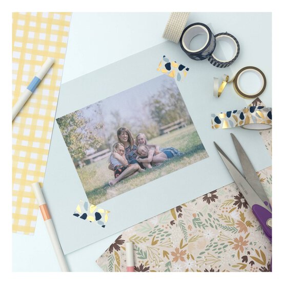 Blue Abstract Washi Tape 5m 5 Pack image number 2