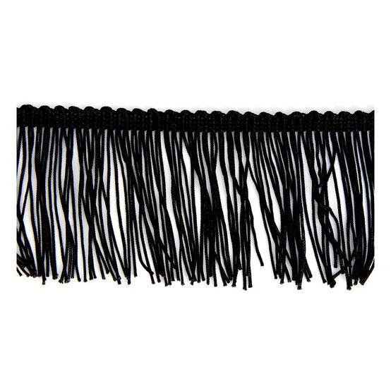 Black Charleston Fringe by the Metre image number 1