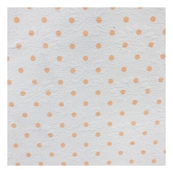 Orange Spot Crinkle Fabric by the Metre image number 2